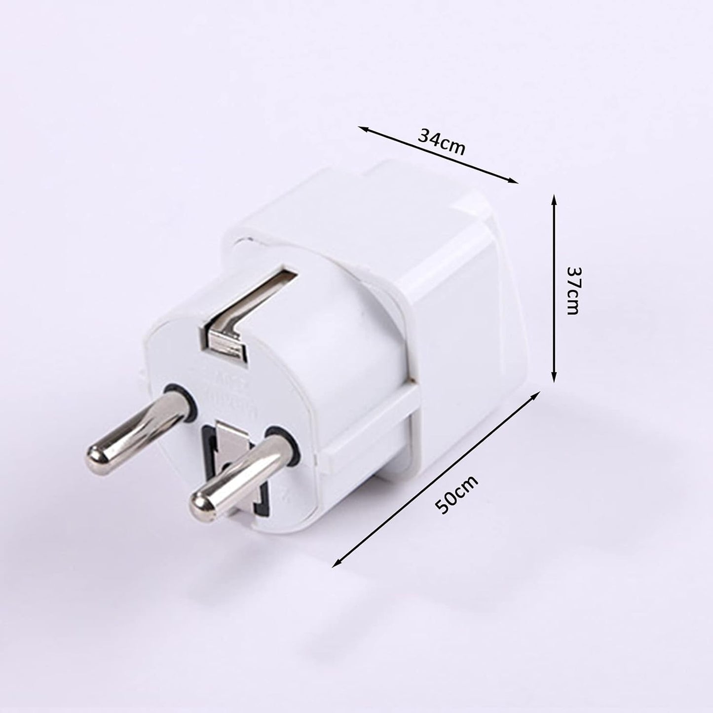 BOROCO Travel Adapter Adapter 2500 W, Universal EU Plug AC 250 V 10 A? EU Plug Universal EU Power (White)