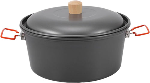 Camping Pot, Portable large Capacity Pan, Lightweight Boiling Steamer, Heat-Resistant Design, Durable Cookware Gear, Ideal for Backpacking, Hiking, Picnic, Outdoor Travel Cooking