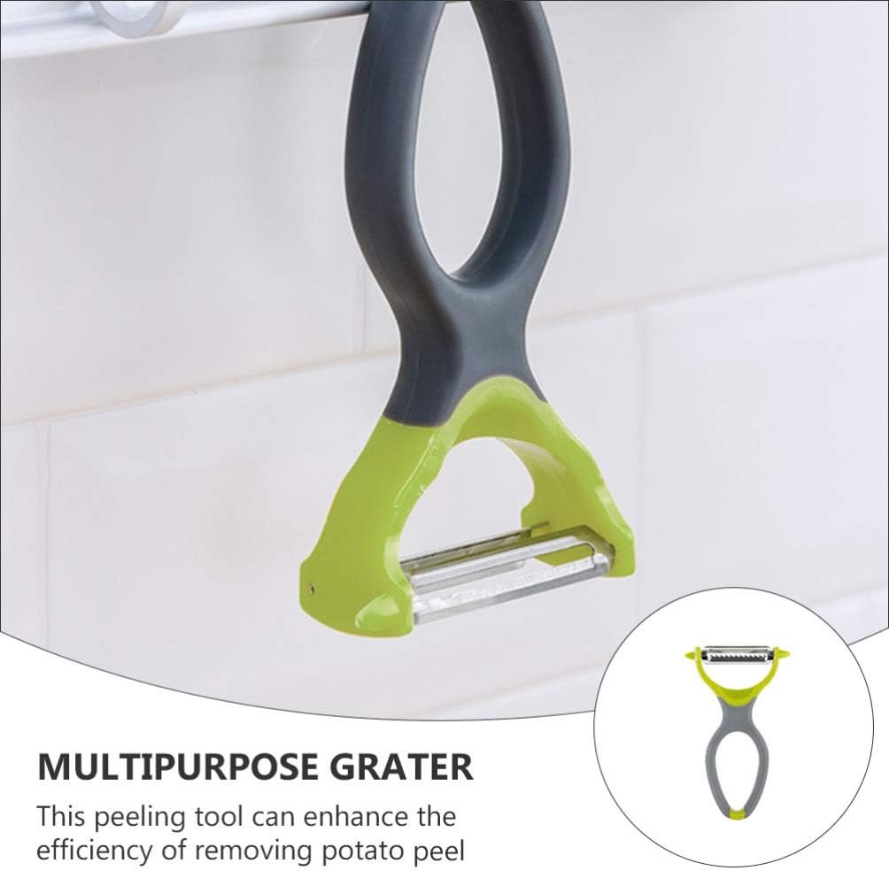 Cabilock Stainless Steel Peeler Multipurpose Grater Shredder for Vegetable Slicing TPE Handle for Comfortable Food Prep Tool