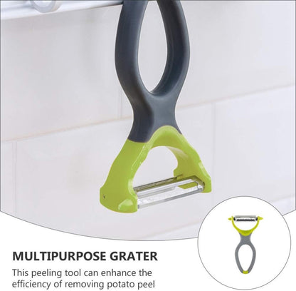 Cabilock Stainless Steel Peeler Multipurpose Grater Shredder for Vegetable Slicing TPE Handle for Comfortable Food Prep Tool