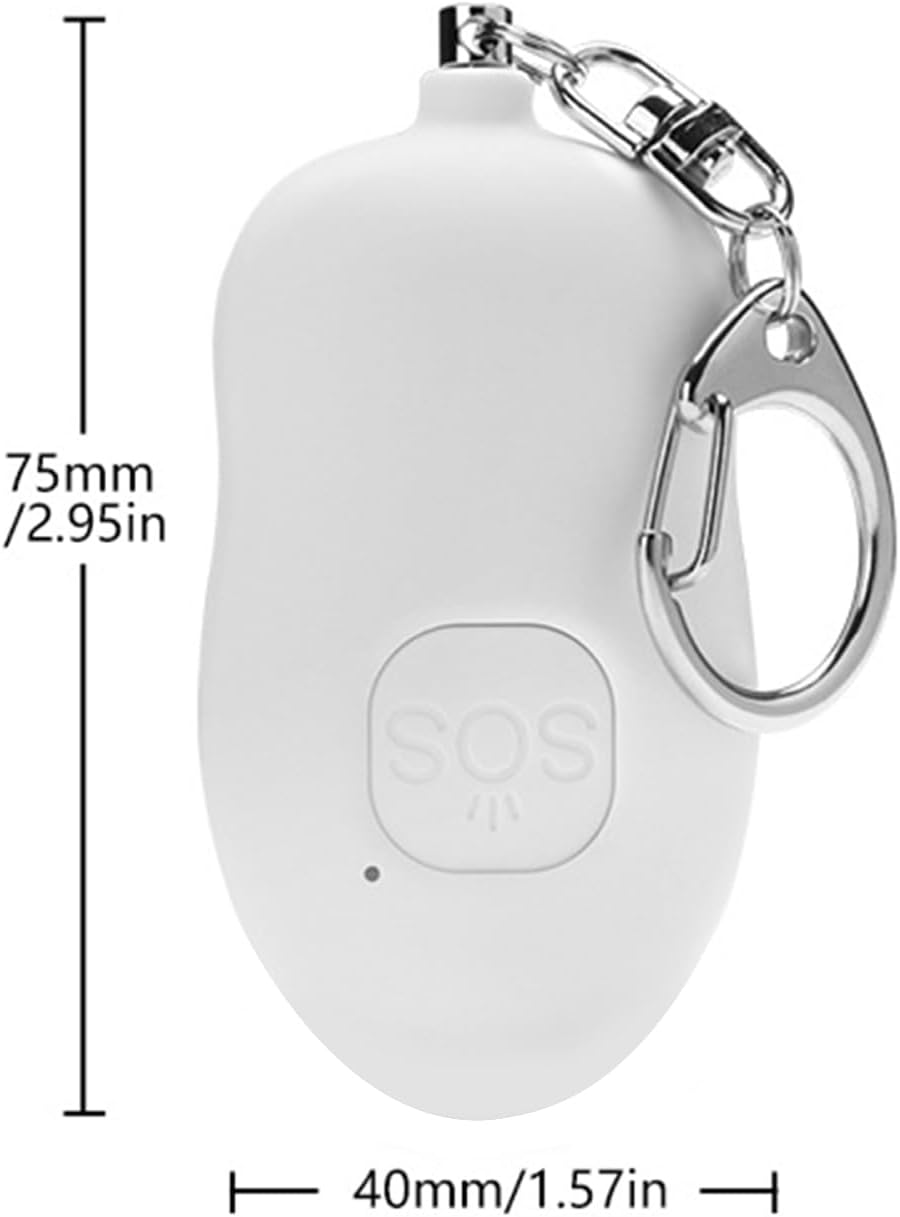 Reusable Personal Alarm Device, 130db Rechargeable Security Siren, Led Light Sound, Non-Lethal Safety Tool, Portable Loud Alarm for Women Campus Travel