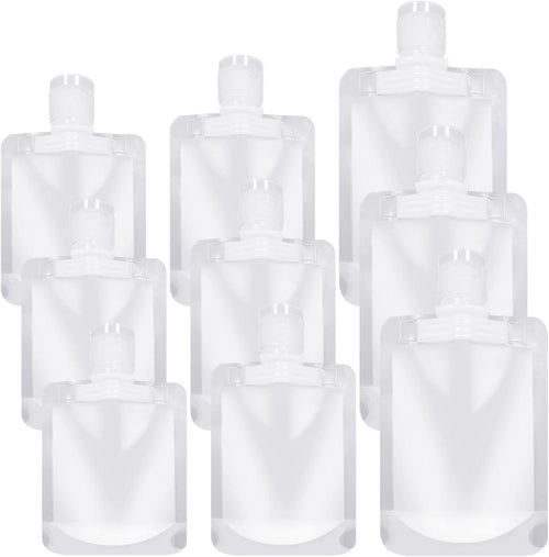 HAIKING Travel Bottles Cosmetic Packaging Bags, 9 Pcs Refillable Travel Pouches for Shampoo, Lotion, Toner (3 Sizes)