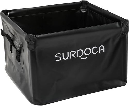 SURDOCA Car Trunk Organizer, Vehicle Back Seat Grocery Storage Box, Collapsible Auto Boot Accessories Organizers with 100% Waterproof PVC Material, Non Slip Bottom for Camping, Travel, Picnic