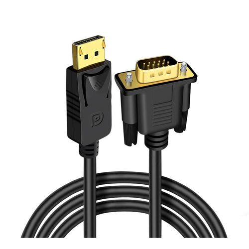 IOSSIOPPIA Displayport (DP) to VGA Conversion Cable DP to VGA Male Connection Adapter Cable 1080P high-Definition Conversion Gold-Plated Plug and Play Monitor, Desktop, Laptop (1.8M/5.9 feet)
