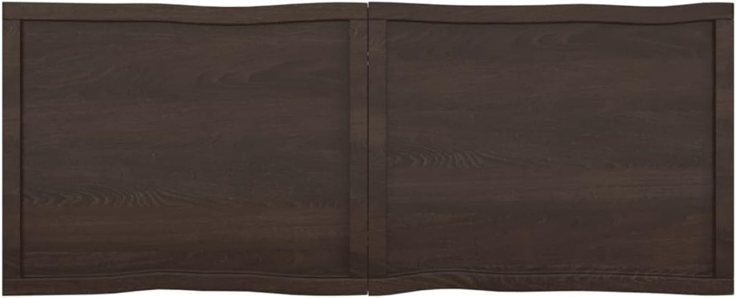 Solid Wood Tabletop, Dark Brown, 160 x 60 x (2-6) cm, Live Edge, Replacement for Coffee Table, Dining Table, Desktop Surface, Kitchen Countertop