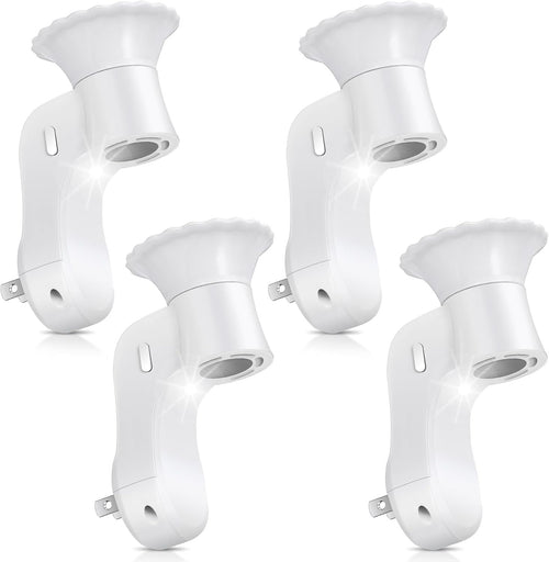 [Upgrade] 4PCS Wall Fragrance Plug in with Light Compatible with Bath and Body Works WallFlower Fragrance,Rotating Control Scent Diffuser Plugs Essential Oil Plugs in Wall for Home,Office/Plug Only
