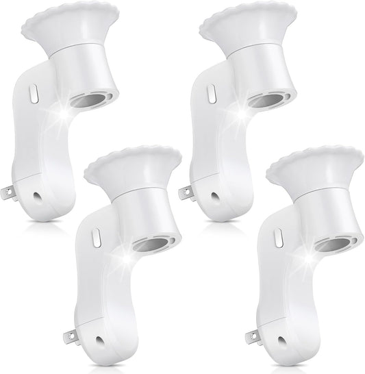 [Upgrade] 4PCS Wall Fragrance Plug in with Light Compatible with Bath and Body Works WallFlower Fragrance,Rotating Control Scent Diffuser Plugs Essential Oil Plugs in Wall for Home,Office/Plug Only