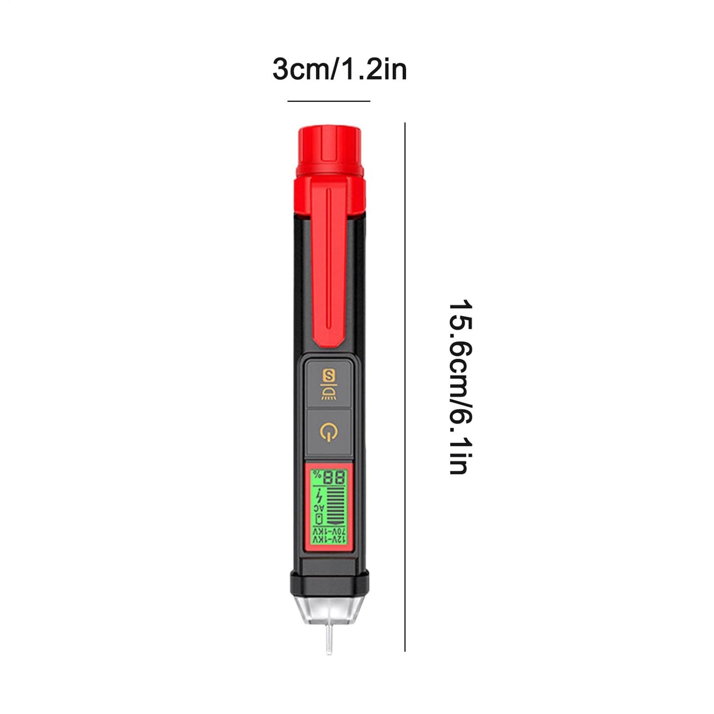 Electricity Tester, Accurate Circuit Detector Pen, LCD Digital Display Contactless Voltage Tester for Industrial, Automotive, Home Car, Electrical Safety Tool, Wiring and Circuits