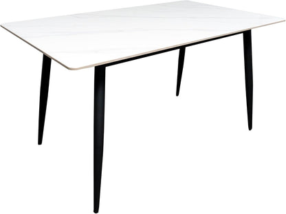CB Home Sintera Sintered Stone Dining Table – Stylish, Durable, and Heat-Resistant Table (Seats 4-6)- Glossy Marble Effect Top