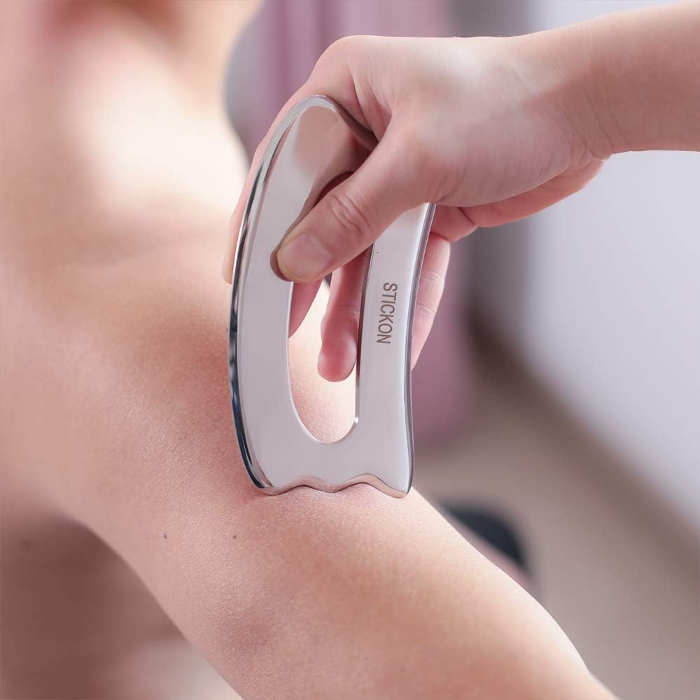 Stainless Steel Gua Sha Scraping Massage Tool IASTM tools for Soft Tissue Therapy and Reduce Back, Legs, Arms,Neck,Shoulder Muscle Pain