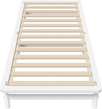 OIKITURE Wooden Bed Frame Single Size, Bed Frame Platform with Reinforced Slats - Compatible with Australian-Sized Mattresses, 190x91x30cm