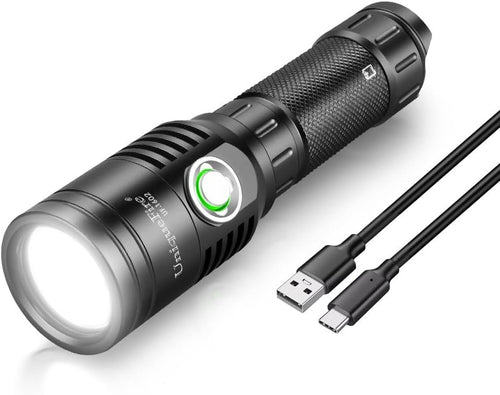 UniqueFire Portable Tactical Mini Flashlight, 1602 3 Modes LED Flashlight 3600 High Lumen Duty Torch Light, Bright Small Flash Light for Hiking,Camping, Emergency