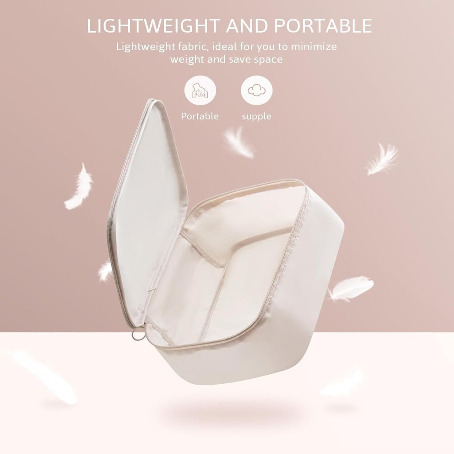 Packing Cubes, 7 Set Travel Packing Bags, Suitcase Organisers for Clothes, Travel Cubes Storage Bag Luggage Accessories (Beige, Packing Cubes + Toiletry Bag)