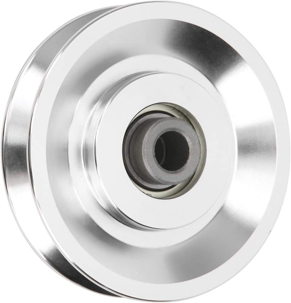 Heavy Duty Groove Wheel Fitness Equipment Accessories Stainless Steel Swivel Pulley Pulley Strength Training, Aluminium Alloy Pulley, for Gym Accessories Home(80mm in Diameter)