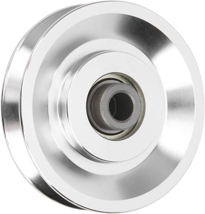 Heavy Duty Groove Wheel Fitness Equipment Accessories Stainless Steel Swivel Pulley Pulley Strength Training, Aluminium Alloy Pulley, for Gym Accessories Home(80mm in Diameter)