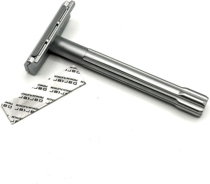 Parker SoloEdge Single Edge Safety Razor with 100 Parker Platinum Single Edge Razor Blades Included