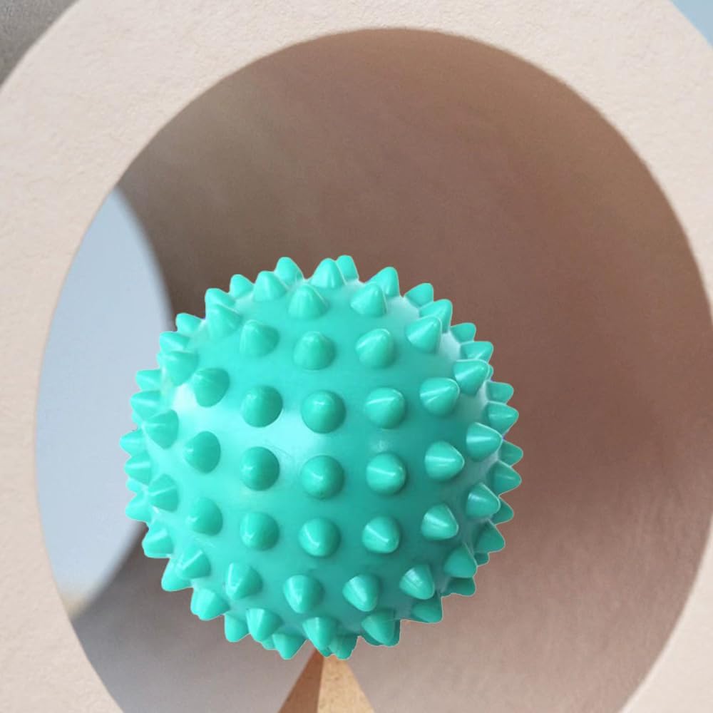 Spiky Massage Ball for Feet – Plantar Fasciitis Relief, Full Body Trigger Point Therapy, Muscle Recovery, and Pain Relief – Pack of 2 (Blue & Mint Green)
