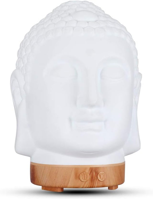 VOCD Essential Oil Diffuser, Ultrasonic Aromatherapy Diffusers with Automatic Shut-off Waterless 100 ML, Buddha Head Atomized Table Humidifier