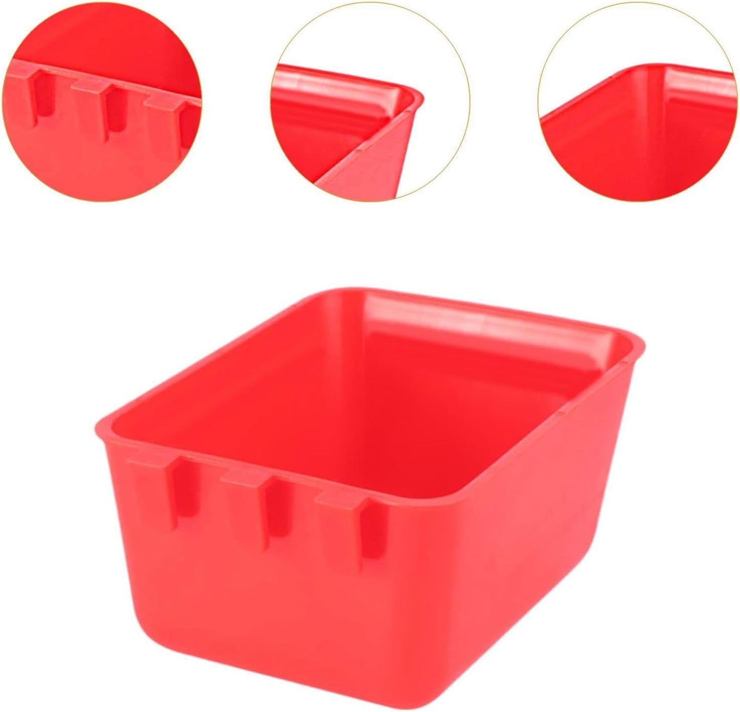 yuksok 10Pcs Cage Cups Bird Feeders Chicken Feeding Watering Feeders Versatile Hanging Poultry Feeding Container for Chicken Poultry