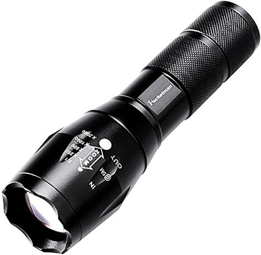 LED Tactical Flashlight, Super Bright 2000 Lumen LED Flashlights Portable Outdoor Water Resistant Torch Light Zoomable Flashlight with 5 Light Modes (1 Pack)