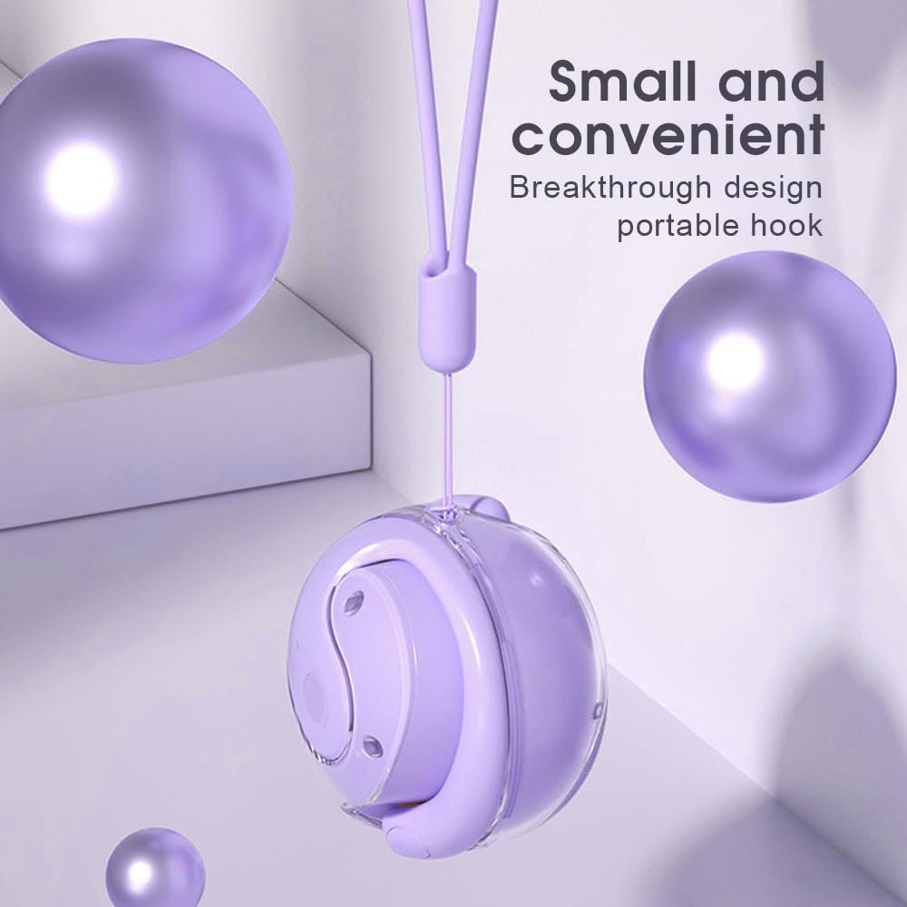 Sonicefit Wireless Hanging Earbuds Bluetooth 5.4 Headphones, Waterproof Bass Stereo Open Earbuds Bluetooth Noise Cancellation Over Earbuds Headsets Wireless Earbuds for Workout,Running (Purple)