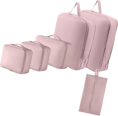 6Pcs Travel Organizers Set for Luggage Essential Packing Cubes Set Sturdy Luggage Organization Bag for Family Trip