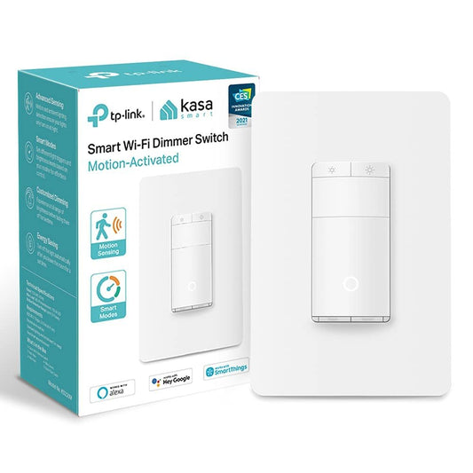 Kasa Smart Motion-Activated WiFi Dimmer Switch by TP-Link (KS220M) - Smart Motion Detection, WiFi Light Switch Works with Alexa and Google Assistant, No Hub Required, White