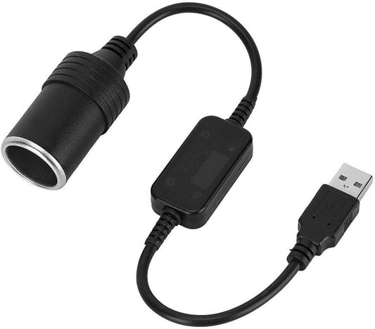 Nikou Cigarette Lighter Socket Adapter 12V USB Car Adapter 5V to Male Female Converter