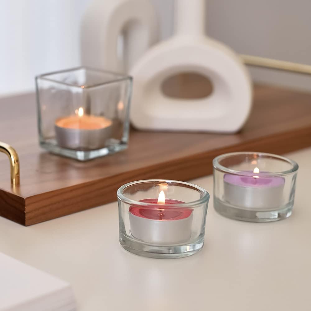 COCODOR Scented Tealight Candles - Garden Lavender - 100 Pack - 4-5 Hour Extended Burn Time - Made in Italy - Cotton Wick - Room Décor & Office Décor, Home Fragrance, Gift
