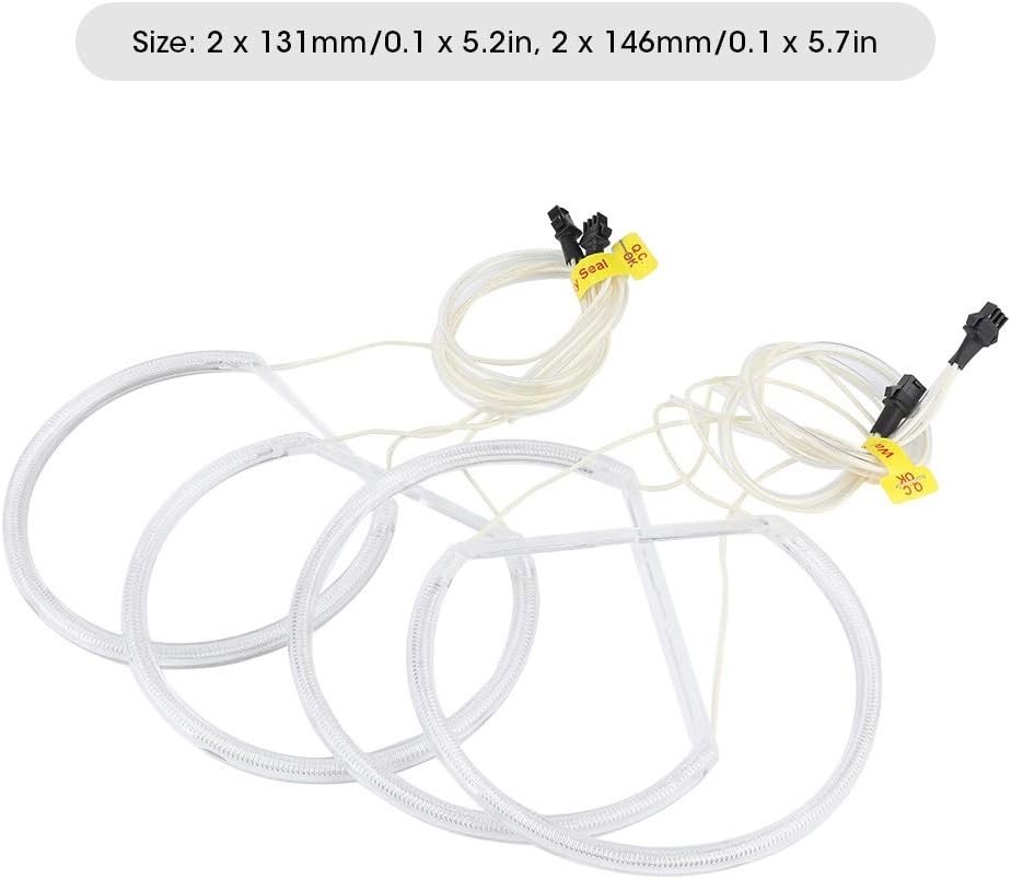 XTevu E46 Car LED Angel Eye Halo Ring Lights,High Brightness White CCFL Rings for Improved Visibility and Style,Car Lighting Upgrade,Automotive Halo Rings,CCFL Angel Eye Rings