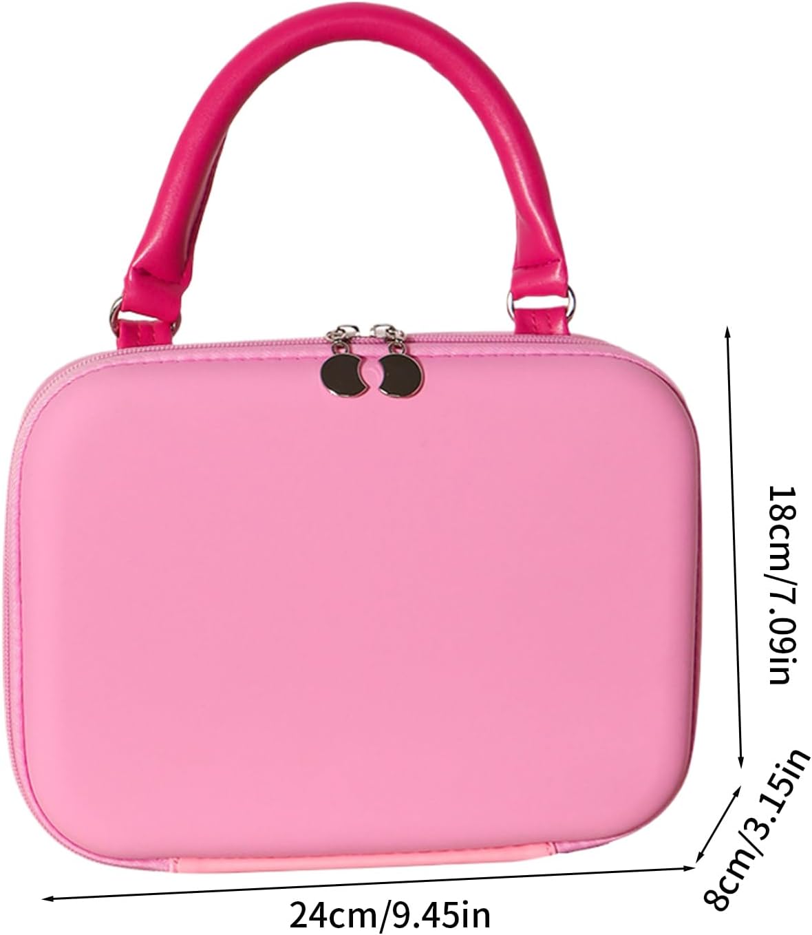 Makeup Bag, Toiletry Organizer, Travel Pouch, Flexible Compartments Adjustable Dividers Compact Size Ideal for Business Trips and Family Vacations, 9.45x3.15x7.09 Inches