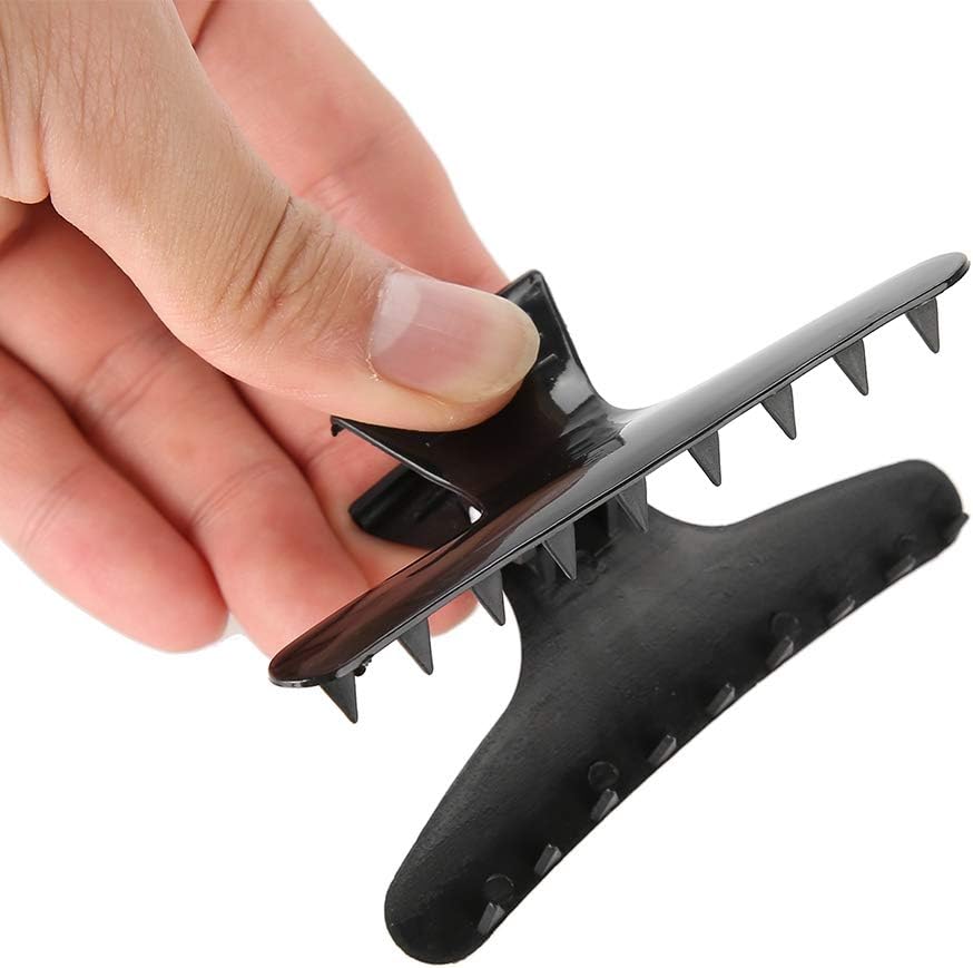 Hair Claw Clamp, Made of Durable Plastic with Good Tension Hairdressing Tool 12pcs/set Black Butterfly Hold Hair Clip
