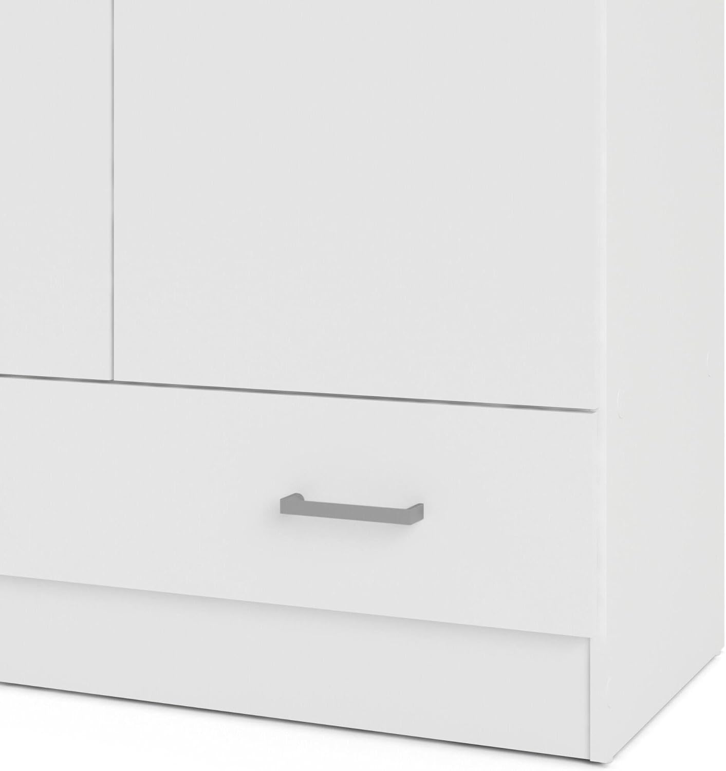 Dmora - Wardrobe 2 Doors Audette, Bedroom Furniture, Walk-in Closet, Clothes Wardrobe, 79 x 36 H 170 cm, White