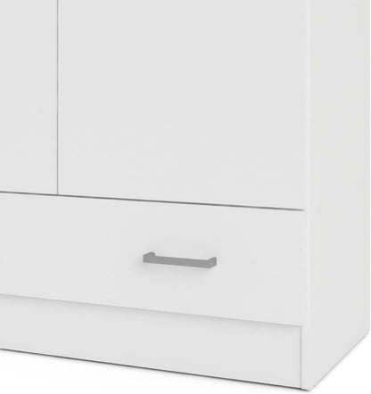 Dmora - Wardrobe 2 Doors Audette, Bedroom Furniture, Walk-in Closet, Clothes Wardrobe, 79 x 36 H 170 cm, White