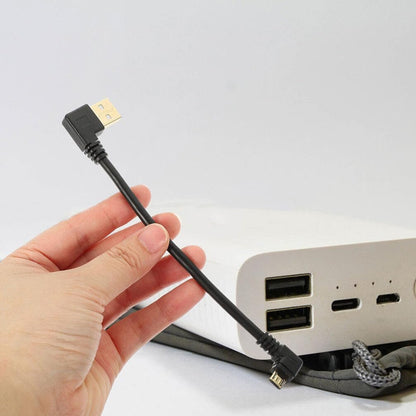 FUNOMOCYA 2 pcs Right Angle USB Cable Adapter for Data and Charging Compatible with Smartphones and Tablets