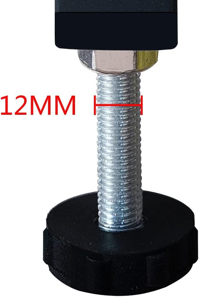 N+A KUSRUP Metal Adjustable Height Bed Furniture Foot Legs Replacements Center Frame Slat Support Leg for Platform Bed Frame Replacement Parts Risers Heavy Duty Easy Install (9.8" to 12.6")