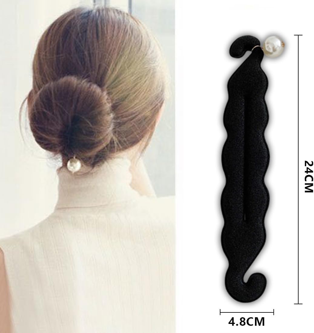 PLABBDPL 2Pcs Hair Bun Maker Tool Quick Hair Braiding Tool Twist Curler Donut Tools Magic Hair Collecting Tool Easy and Fast