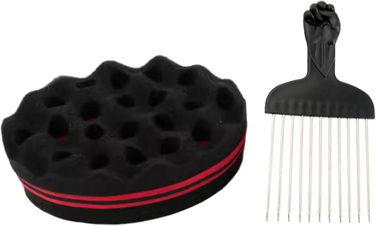Big Holes Sponge Hair Brush - Twist Sponge For Hair | Waving Forming Dreadlock Defining Comb For Salon Homemade Grooming Barber Outdoor Travel, Dreadlock Brush, Dreadlock Defining Comb