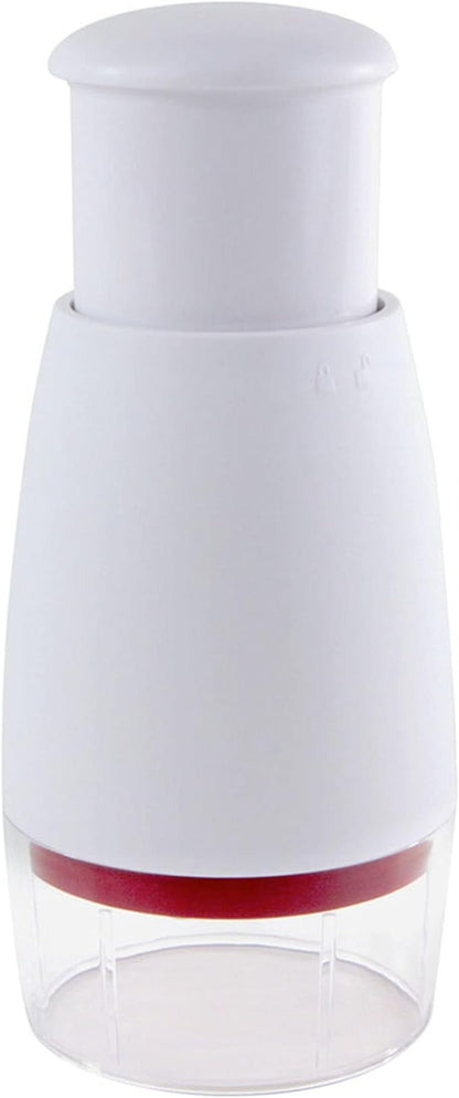 Zyliss Zick Zick Classic Food Chopper - Manual Food Chopper - Onion, Tomato & Vegetable Cutter - Stainless Steel & Dishwasher Safe Food Dicer - White, 9"