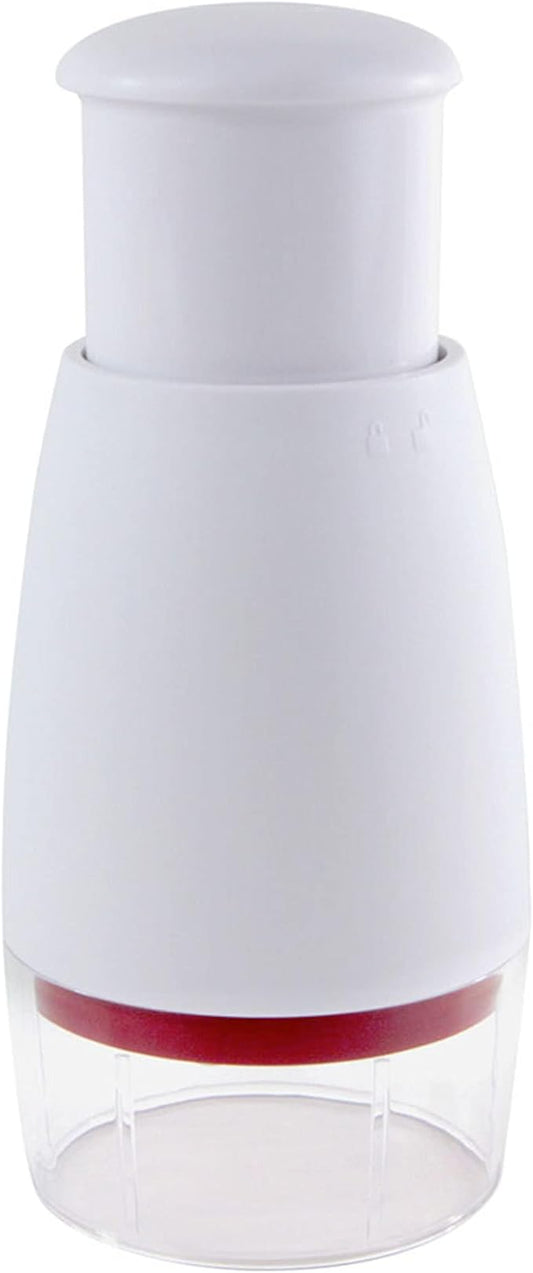 Zyliss Zick Zick Classic Food Chopper - Manual Food Chopper - Onion, Tomato & Vegetable Cutter - Stainless Steel & Dishwasher Safe Food Dicer - White, 9"