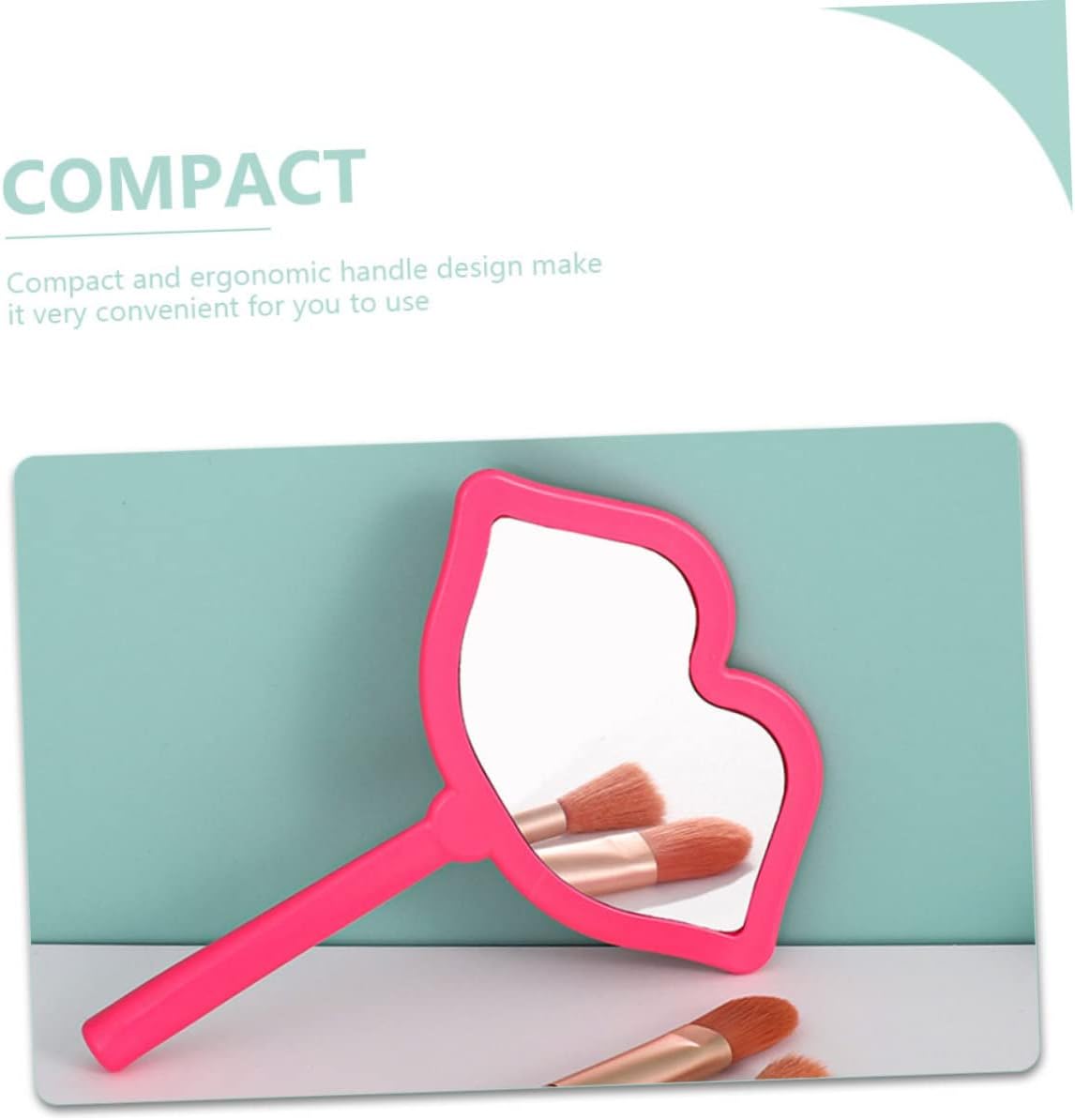 DEARMAMY 7Pezzi Portatile Specchietti Compatti Multi Per Viaggio Design Irregolare Per Labbra Accessorio Per Make Up Colori Misti