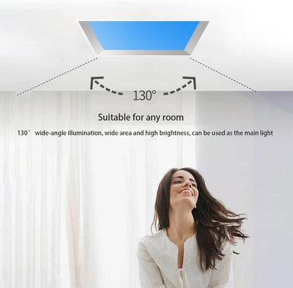 PFHKTO Smart Home Artificial Skylight Blue Sky Ceiling Skylight Led Lighting Roof Window Skylight Roof Window Virtual Sunlight (Graffiti Smart, E 300 x 600 mm)
