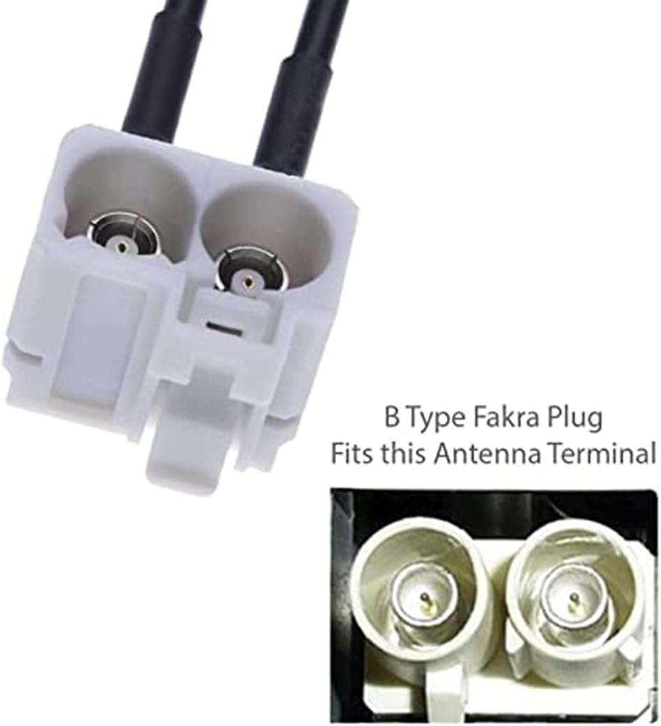 VIGORTHERIVE Car Radio Antenna Adaptor Double Fakra Plug Radio Adapter for Antenna with Wiring Harness Splitter for Car Radio