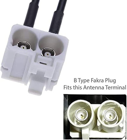 VIGORTHERIVE Car Radio Antenna Adaptor Double Fakra Plug Radio Adapter for Antenna with Wiring Harness Splitter for Car Radio