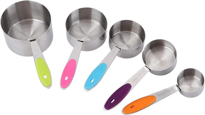 Gadget da cucina 10 pz/set cucchiaio in acciaio inox utensili da cucina con manico in silicone fibbia rimovibile