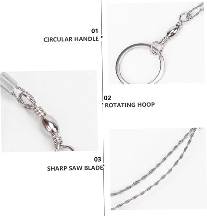 Yardwe 4pcs Survival Chain Saws Portable Outdoor Gear for Camping Hiking and Hunting Lightweight Ergonomic