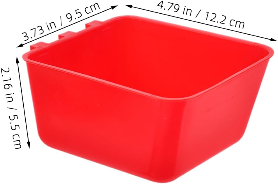 TOGEVAL 6pcs Hanging Bird Cage Food Bowl Pet Water Cup Feeding Watering Bowl for Rabbits Birds Chicken Coop Feeder Bowl for Small Animals Easy to Install and Remove