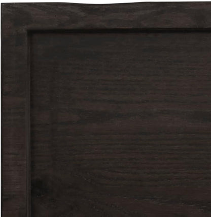Dining Table Top, Kitchen Restaurant Tabletop Replacement Tabletop Accessory Table Top Dark Grey 60x60x4 cm Treated Solid Wood Oak Live Edge