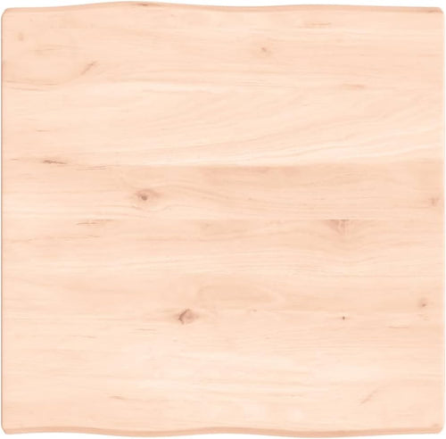 Eleganz Solid Wood Table Top 60 x 60 x (2-4) cm Untreated Live Edge – Eco-Friendly & Durable for Dining, Office or Outdoor Use