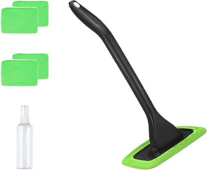 Windshield Cleaning Tool, Microfiber Brush, Dust Removal Supplies, Detachable Windscreen, Vehicle Detailing Sturdy, Efficient, Great for Trucks and Household Mirrors